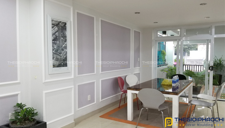 Trang Trí Phào Chỉ Tường Trơn Biệt Thự Phố Nhẹ Nhàng, Cuốn Hút